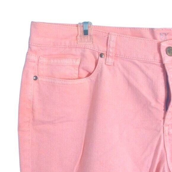 NY & Co Size 14 Jeans Womens Pink Denim Skinny Cotton/Spandex - Picture 10 of 14